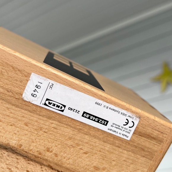 IKEA Shape Sorter Wooden House with Removable Roof and Multi Shapes Montessori - Picture 4 of 7